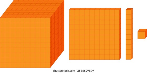 Illustration of fractions using geometric blocks