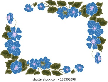 Illustration of frame from abstract flowers