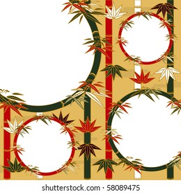 Illustration frame background of bamboo