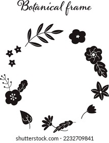 Illustration frame of botanical flowers