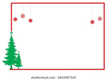 illustration of a frame with a Christmas and New Year theme