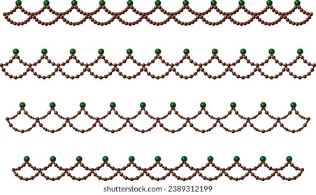 Ilustración de un marco con bolas conectadas
