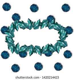 Illustration of a frame of crystals