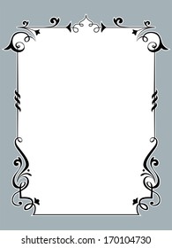 Ilustración de un marco decorado con vides