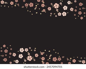 Ilustración de un marco con un patrón floral de dianthus