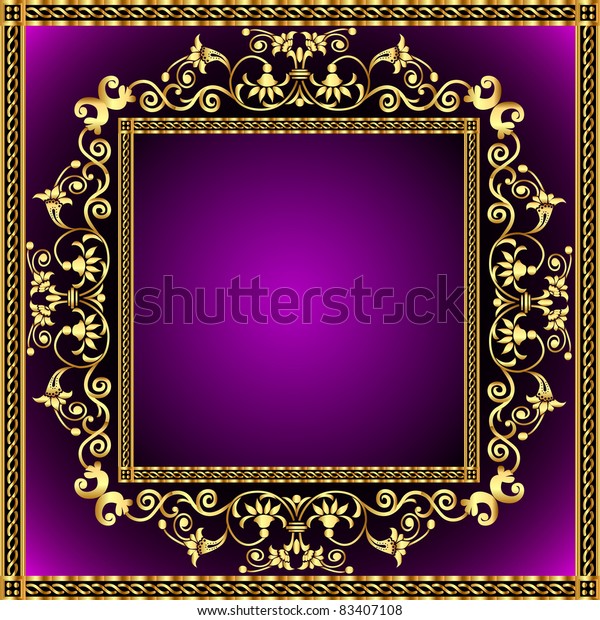 Illustration Frame Gold Pattern Revenge Text Stock Vector (Royalty Free ...