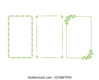 Illustration of frame with leaf