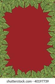 illustration frame made of leafs in eps format