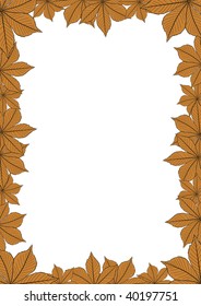 illustration frame made of leafs in eps format