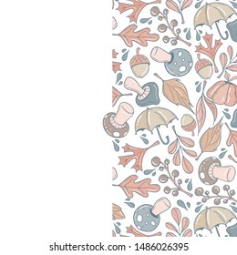Illustration frame from nature elements on white background. Good for card, poster, banner, invitation, postcard
