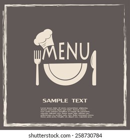 illustration frame with restaurant menu design Vector