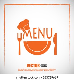 illustration frame with restaurant menu design Vector illustrati
