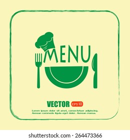 illustration frame with restaurant menu design Vector