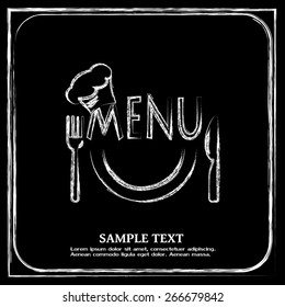 illustration frame with restaurant menu design Vector