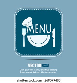 illustration frame with restaurant menu design Vector illustrati