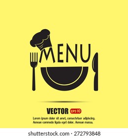 illustration frame with restaurant menu design Vector illustrati