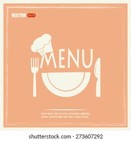 illustration frame with restaurant menu design Vector illustrati