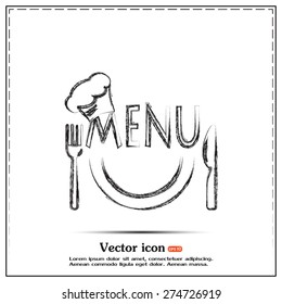illustration frame with restaurant menu design Vector illustrati