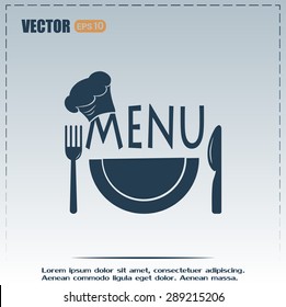 illustration frame with restaurant menu design Vector 
