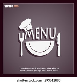 illustration frame with restaurant menu design Vector illustrati