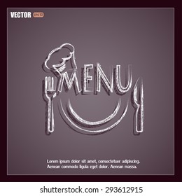 illustration frame with restaurant menu design Vector illustrati