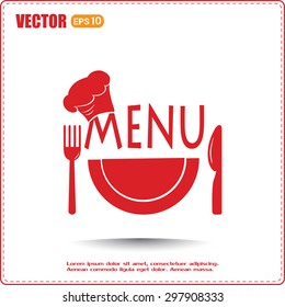 illustration frame with restaurant menu design Vector illustrati