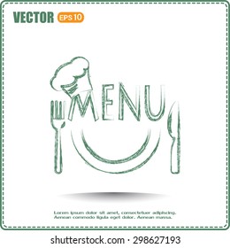 illustration frame with restaurant menu design Vector illustrati