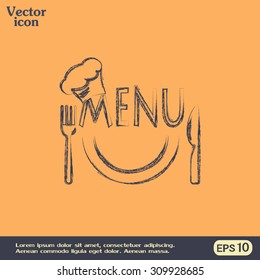 illustration frame with restaurant menu design Vector illustration.