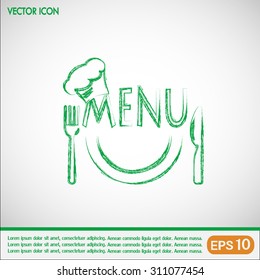 illustration frame with restaurant menu design.