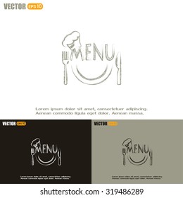 illustration frame with restaurant menu design Vector illustrati