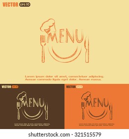 illustration frame with restaurant menu design Vector illustrati
