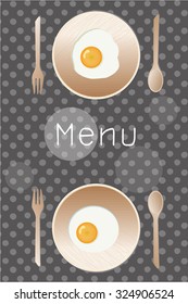 illustration frame with restaurant menu design