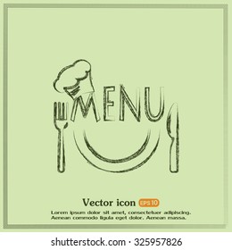 illustration frame with restaurant menu design Vector illustrati