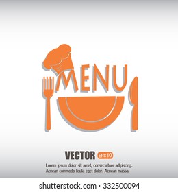 illustration frame with restaurant menu design Vector illustrati