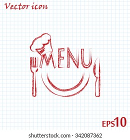 illustration frame with restaurant menu design Vector illustrati