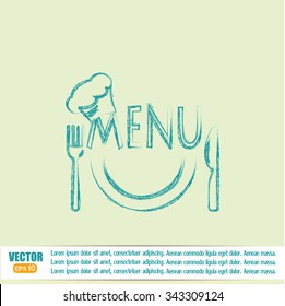 illustration frame with restaurant menu design Vector illustrati