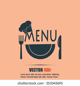 illustration frame with restaurant menu design Vector illustrati