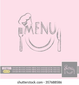 illustration frame with restaurant menu design Vector illustrati