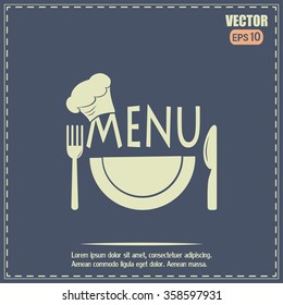 illustration frame with restaurant menu design Vector illustrati