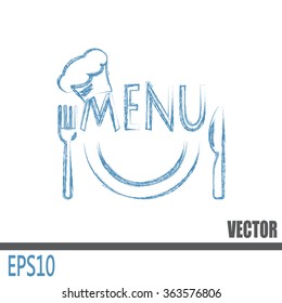 illustration frame with restaurant menu design Vector illustrati