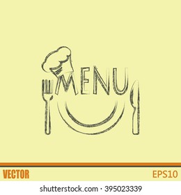 illustration frame with restaurant menu design Vector illustrati