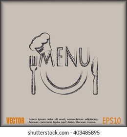 illustration frame with restaurant menu design Vector illustrati