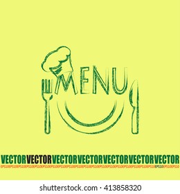 illustration frame with restaurant menu design Vector illustrati
