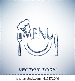 illustration frame with restaurant menu design Vector illustrati