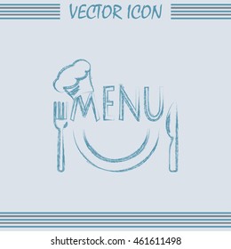 illustration frame with restaurant menu design Vector illustrati