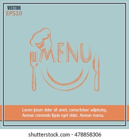 illustration frame with restaurant menu design Vector illustrati