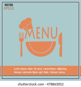 illustration frame with restaurant menu design Vector illustrati