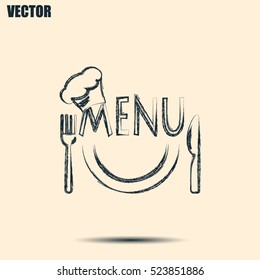 illustration frame with restaurant menu design Vector illustrati