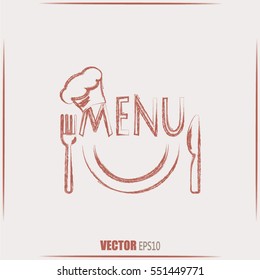 illustration frame with restaurant menu design Vector illustration.