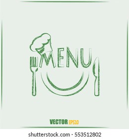 illustration frame with restaurant menu design Vector illustration